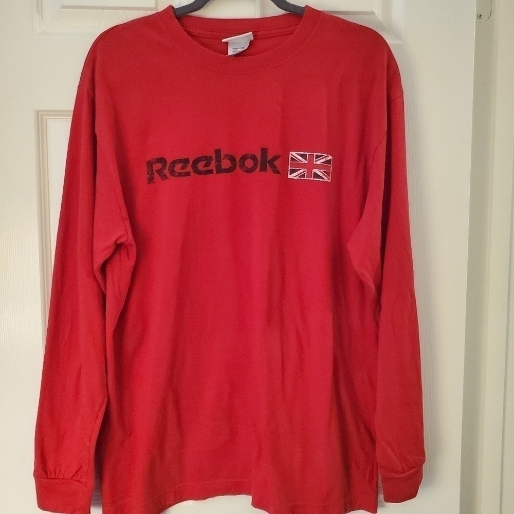 Vtg Reebok Classic Long Sleeve TShirt Red Sz M